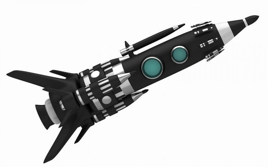 Black Spaceship Wall Decal