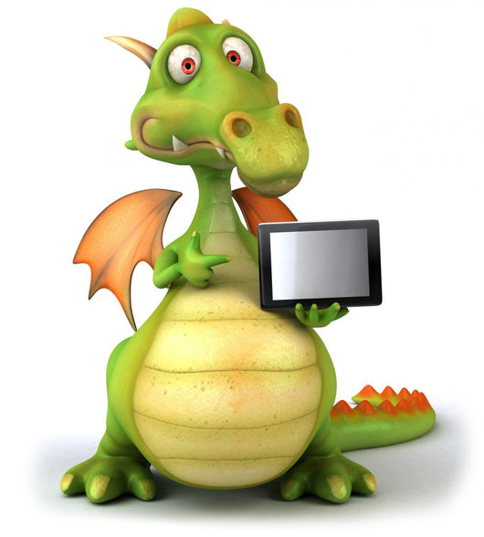 Dragon and Tablet Wall Decal