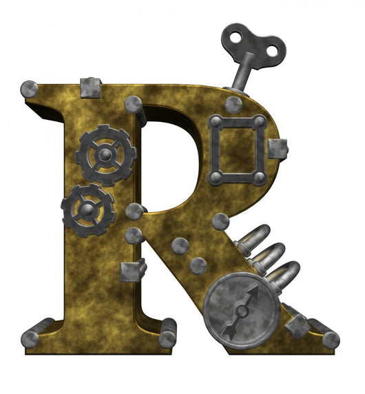 Steampunk Letter R Wall Decal