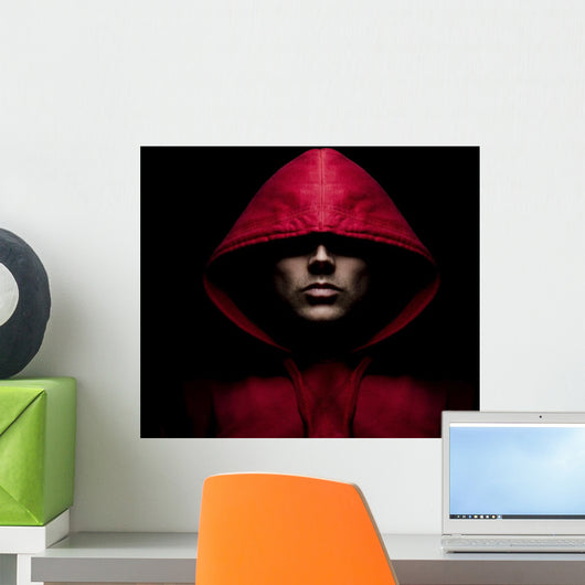 Red Hooded Male Wall Mural
