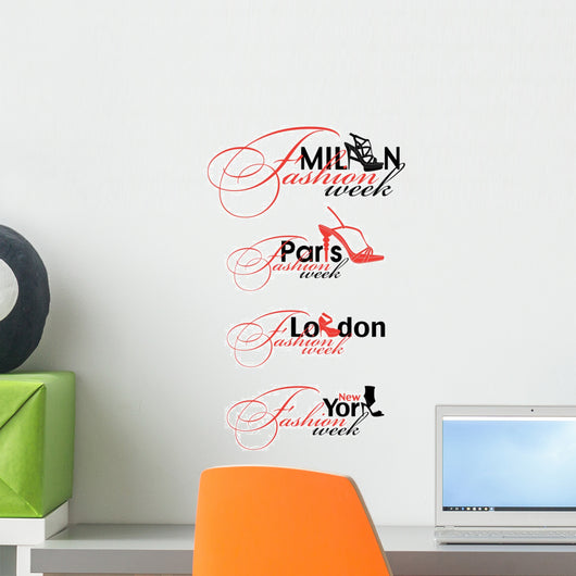 Fashion Week Logo Elements Wall Mural
