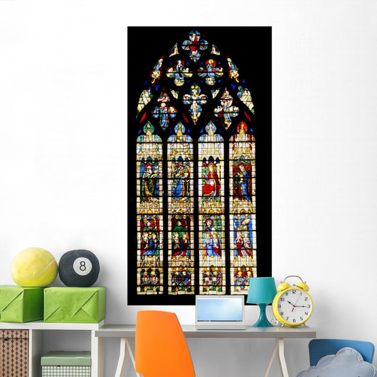Vitrages of Famous Notre Dame Cathedral Wall Mural