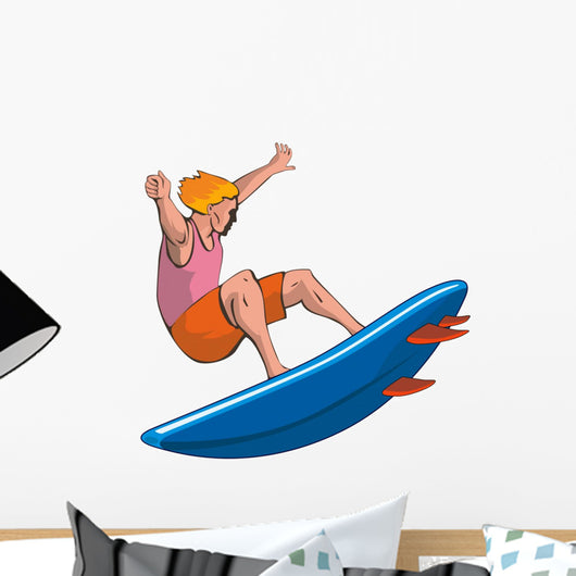 Surfer dude Wall Decal