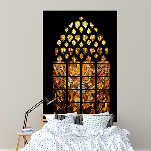 Beautiful Vitrage of Vernon Cathedral in Normandy Wall Mural
