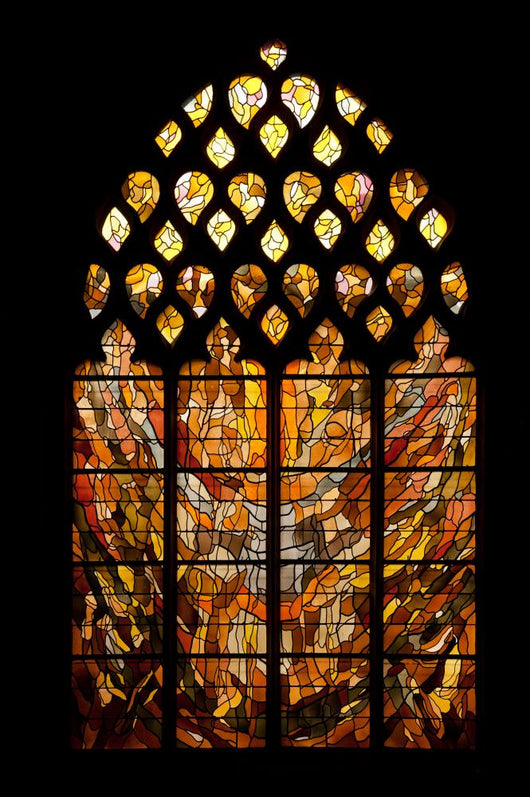 Beautiful Vitrage of Vernon Cathedral in Normandy Wall Mural