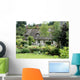Timber Framed Thatched Normandy House and Cottage Garden Wall Mural