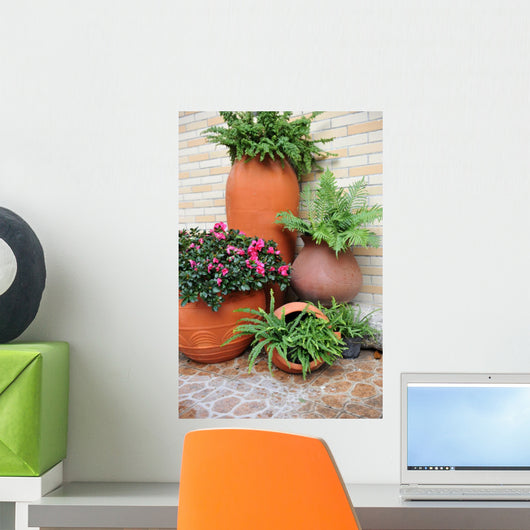 Pot with Plants Wall Mural