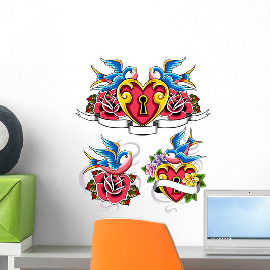 Sparrow Ribbon Emblem Set