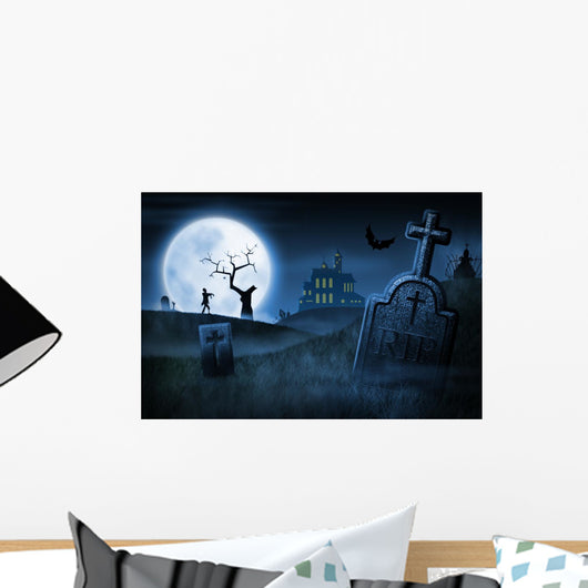 Spooky Halloween night Wall Mural