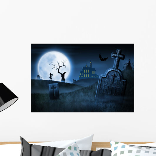 Spooky Halloween night Wall Mural