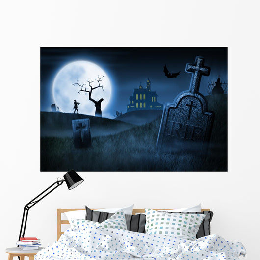 Spooky Halloween night Wall Mural
