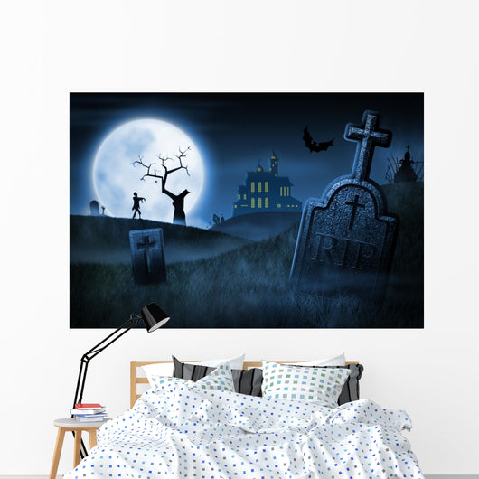 Spooky Halloween night Wall Mural