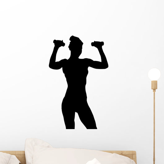 Attractive Woman Exercising Wall Decal
