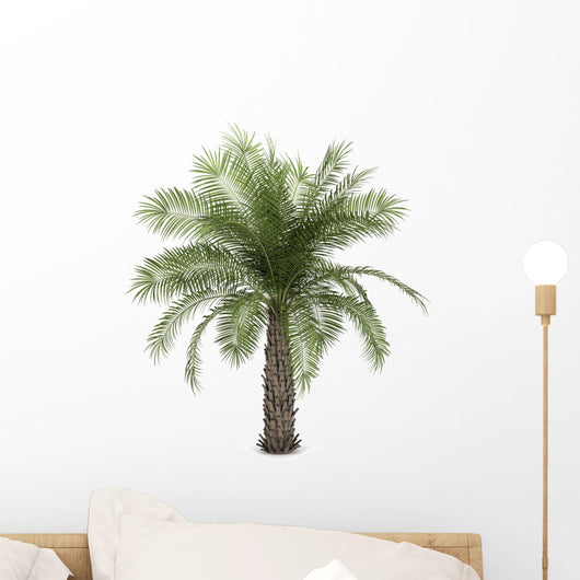 Palm Tree White Wall Decal
