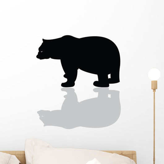 Silhouette of Black Bear Vector Wall Decal