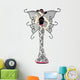 Statuette Woman Wearing Hat Wall Mural