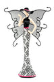 Statuette Woman Wearing Hat Wall Mural