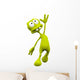 alien cartoon in a moment of happyness Wall Decal
