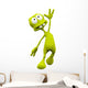 alien cartoon in a moment of happyness Wall Decal