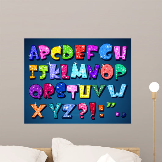 Sparkling alphabet Wall Mural