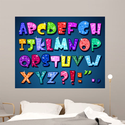 Sparkling alphabet Wall Mural