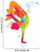The dancing boy with colorful spots and splashes. Vector Wall Decal