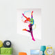 The Dancing Girl With Colorful Spots Wall Decal