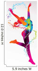The Dancing Girl With Colorful Spots Wall Decal