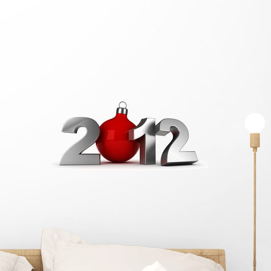3D 2012 Happy New Wall Decal