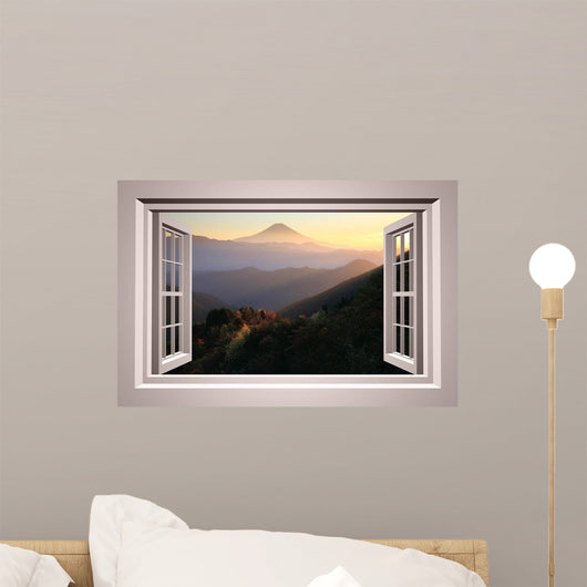 Mountain Wallmonkeys Window Wall Decal