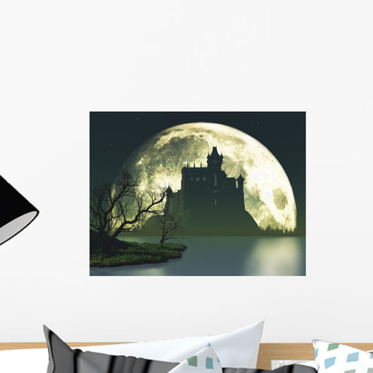 Halloween Illustration Spooky Castle Wall Mural