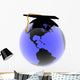Illustration Blue Glass World Wall Decal