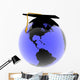 Illustration Blue Glass World Wall Decal