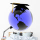 Illustration Blue Glass World Wall Decal