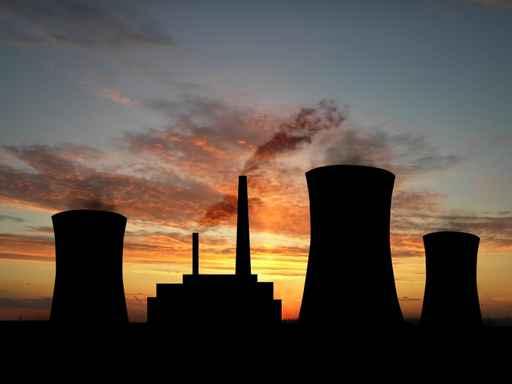 Power Station over Orange Wall Decal