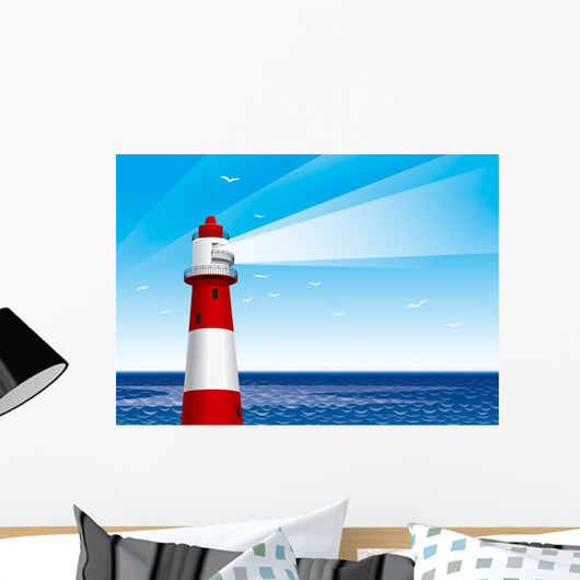 Simple Cartoon Lighthouse Wall Decal