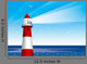 Simple Cartoon Lighthouse Wall Decal