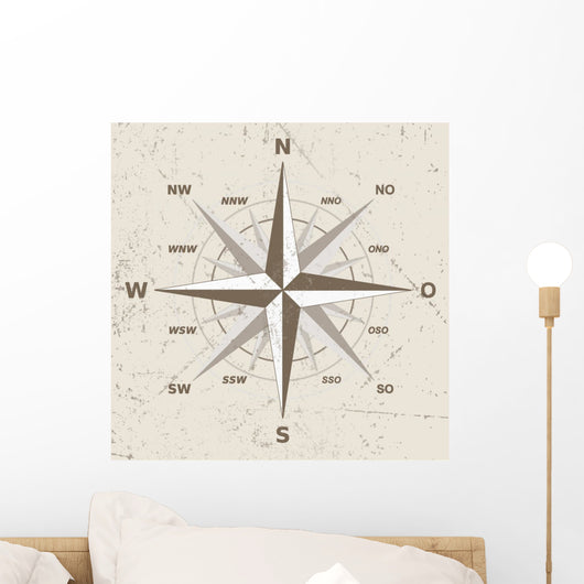 Windrose Retro Style Wall Decal