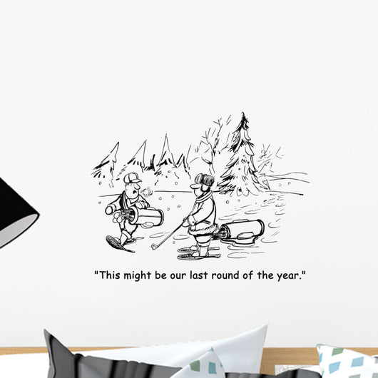 Golf Newspaper Comic Wall Decal