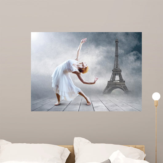 Woman Dancer Seating Posing Wall Decal