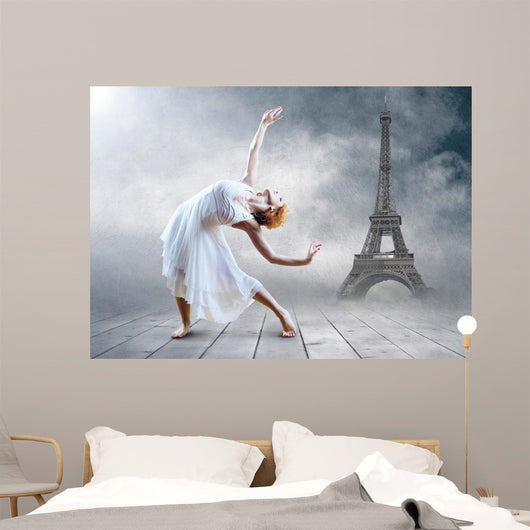 Woman Dancer Seating Posing Wall Decal
