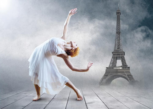 Woman Dancer Seating Posing Wall Decal