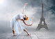 Woman Dancer Seating Posing Wall Decal