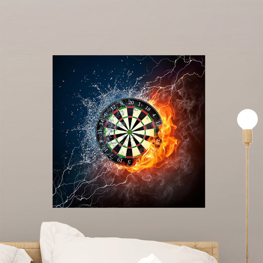 Elemental Dart Board Wall Decal