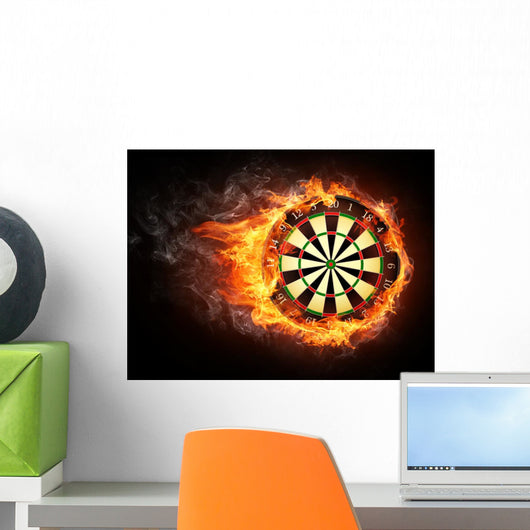 Fire Dart Board Wall Decal