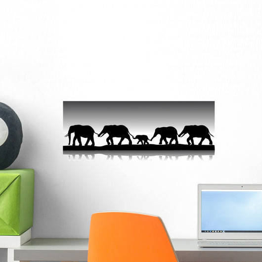 Landscape with Elephants Wall Decal