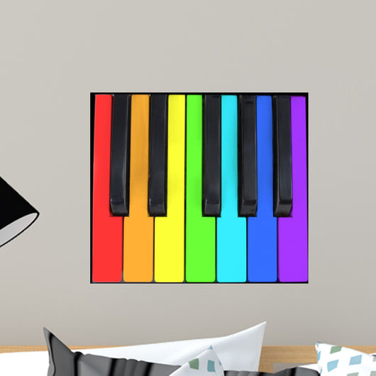 Keyboard Rainbow Wall Decal