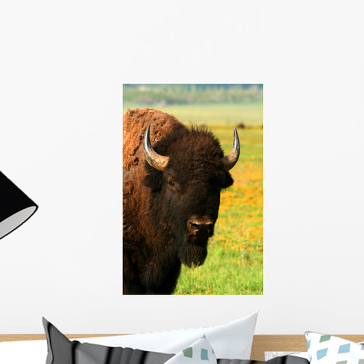 Wyoming Bison 3 Wall Decal