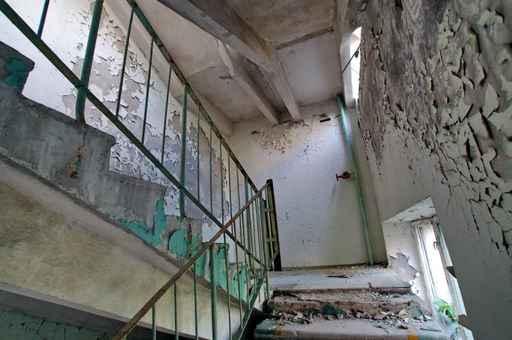 Abandoned Building Stairway Wall Decal