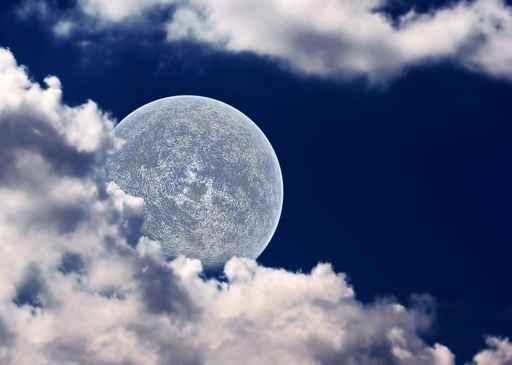 Moon Clouds Night Sky Wall Decal